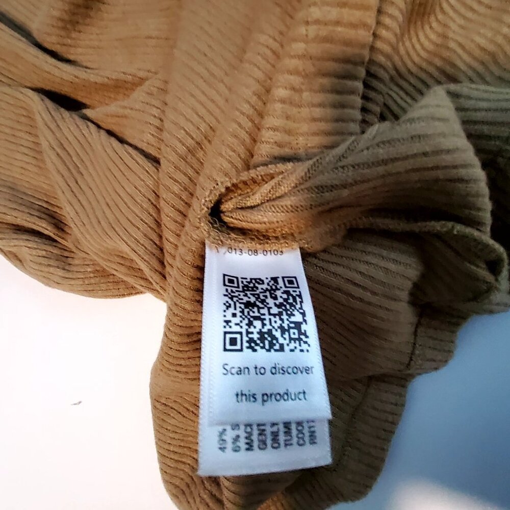 Universal Thread Ribbed Midi Tank Dress Sustainable Tan/Olive Medium - Picture 12 of 12